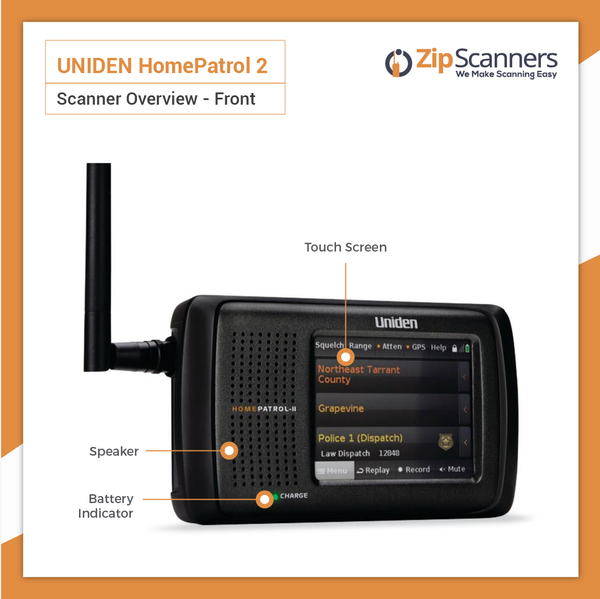 HomePatrol 2 Police Scanner Uniden Digital Base Scanner