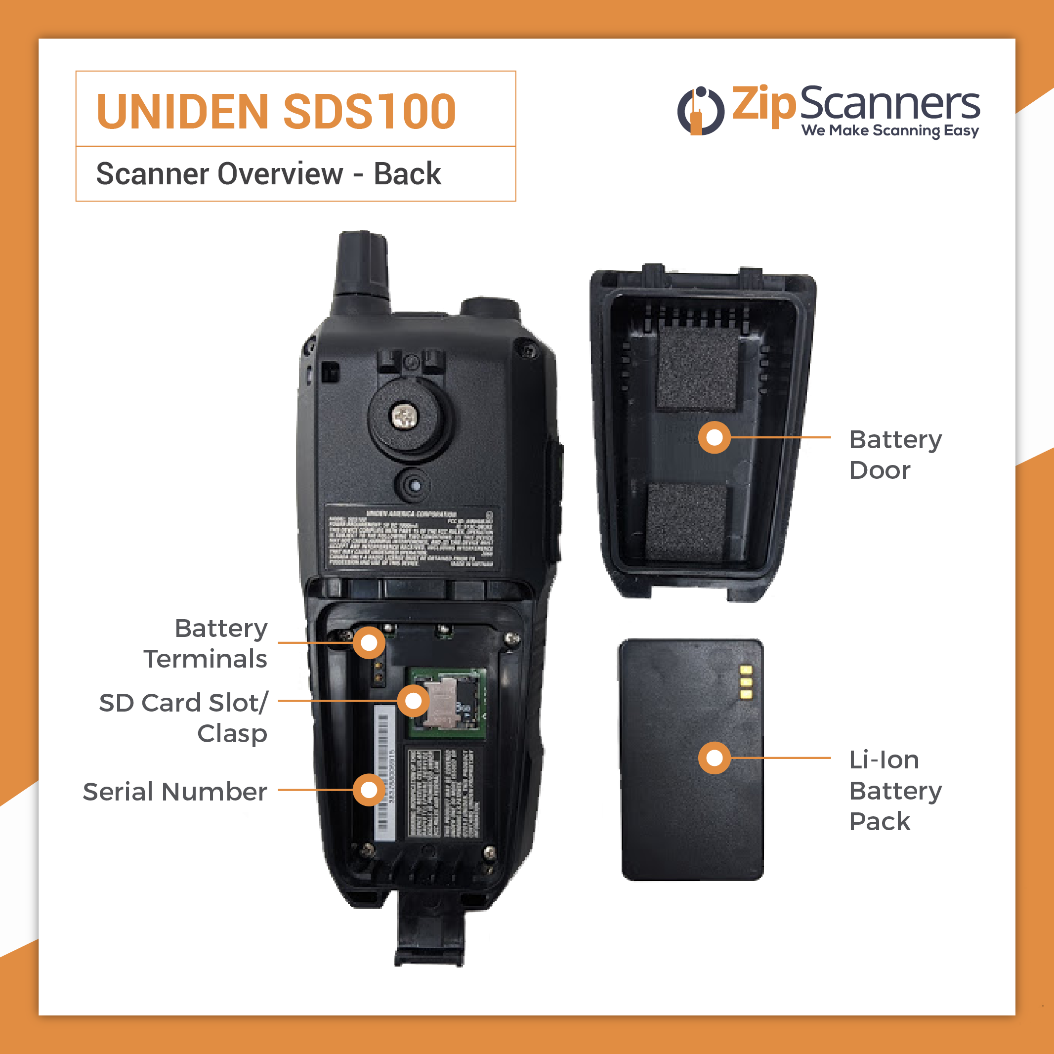 SDS100 Police Scanner | Uniden Digital Handheld Scanner