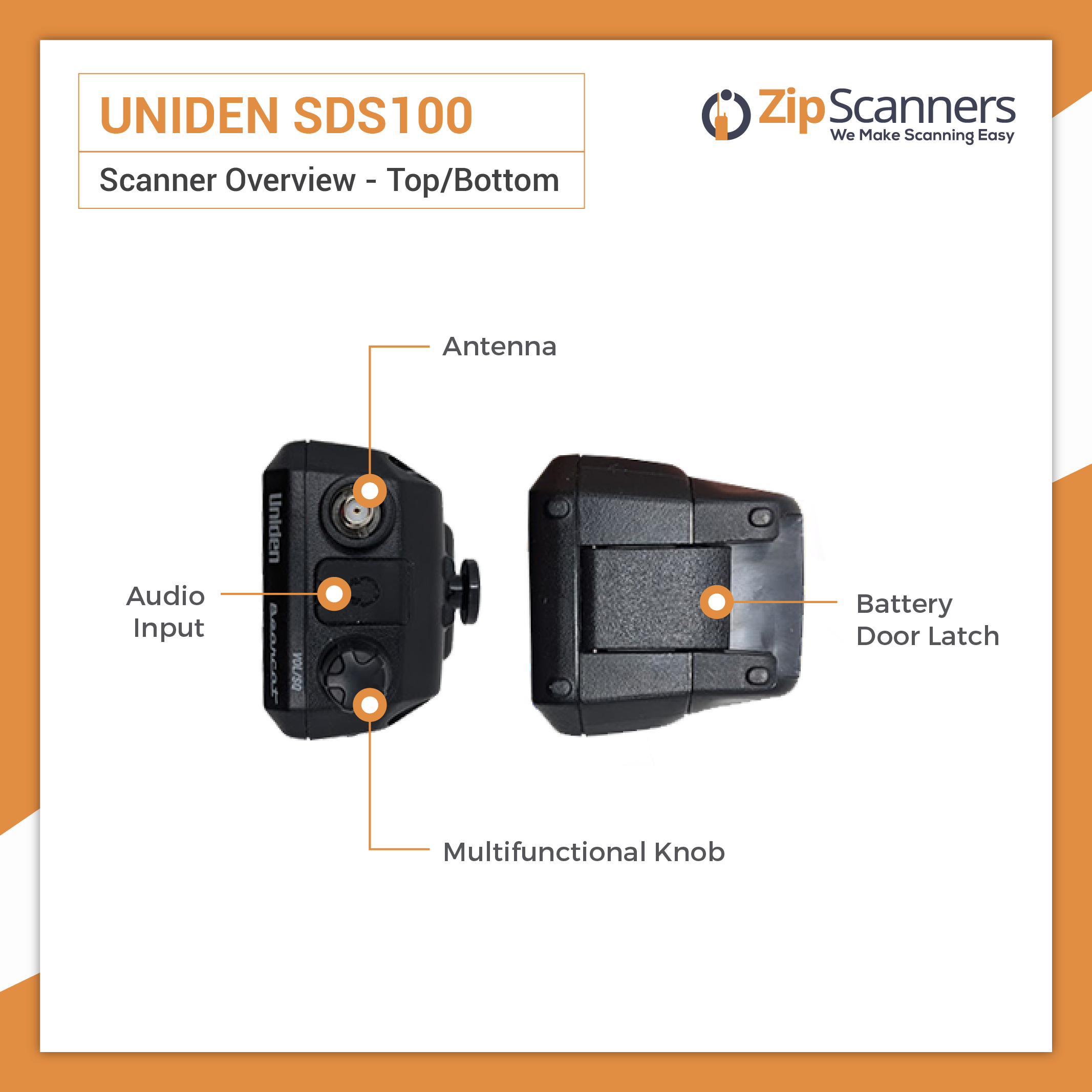 SDS100 Police Scanner | Uniden Digital Handheld Scanner