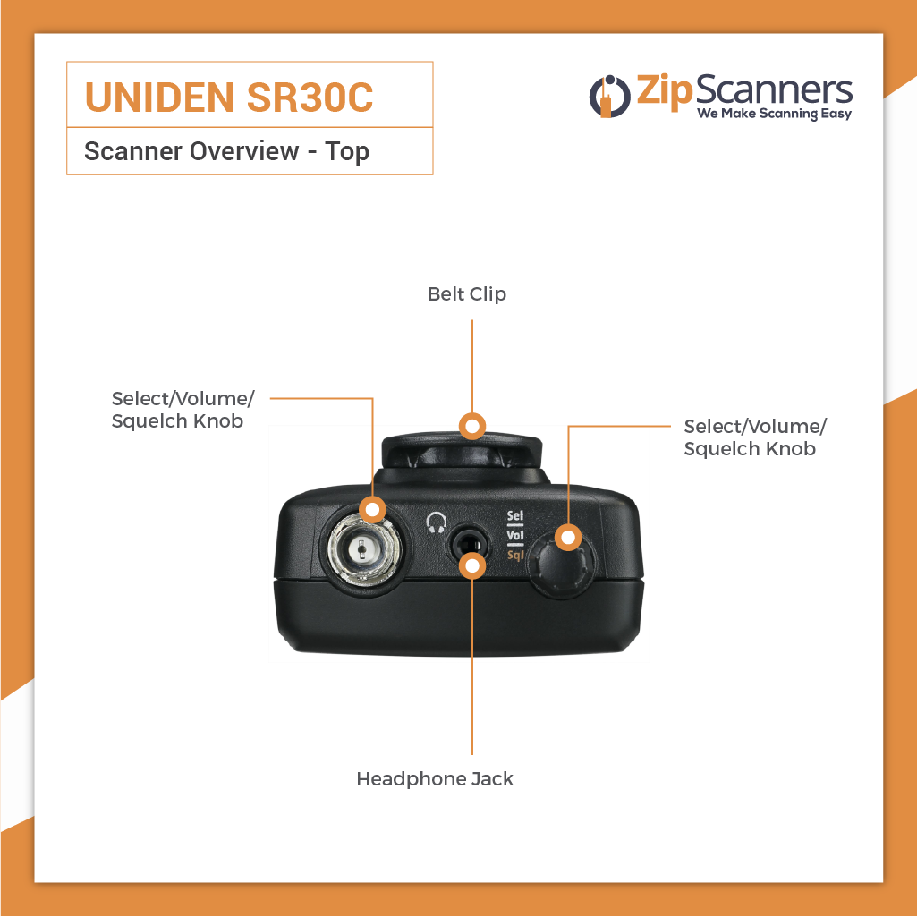 SR30C Police Scanner | Uniden Analog Handheld Scanner